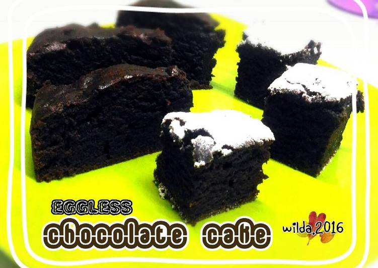 resep lengkap untuk Eggless Chocolate Cake (super moist, no mixer) #pr_olahancoklat