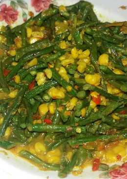 Kacang panjang+jagung manis bumbu kuning