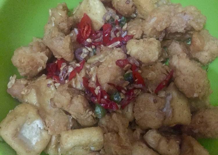 Resep Ayam dan Tahu Cabai Garam Oleh Nesya Nooraidha Amin