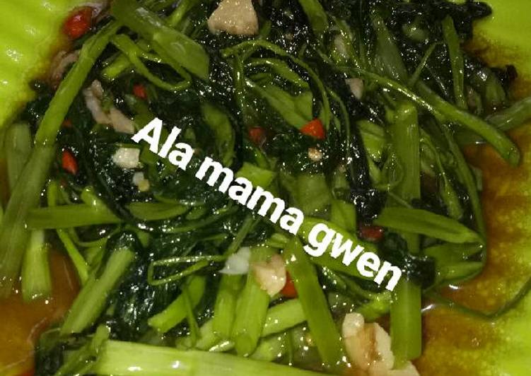 bahan dan cara membuat Ca kangkung ala ala??