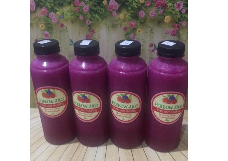 resep Diet Juice Dragon Fruit Pomegranate Raspberry
