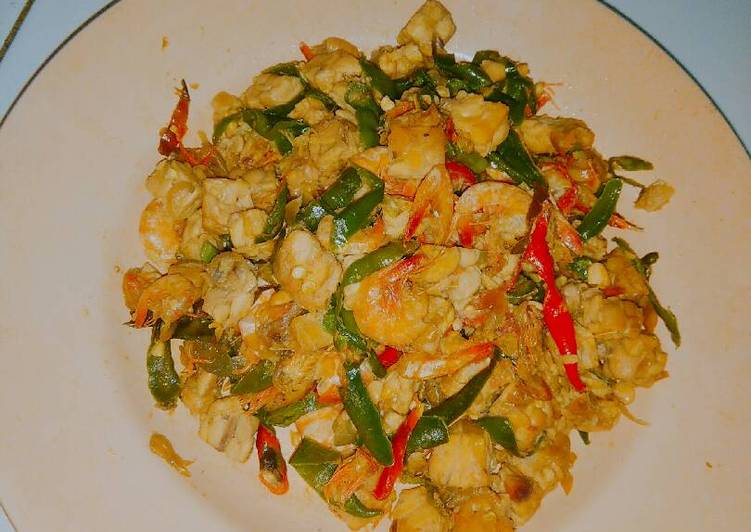 resep makanan Tongseng tempe udang cabe ijo medan