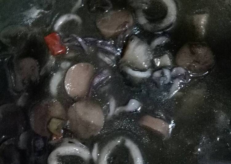 gambar untuk resep makanan Cumi hitam saus tiram