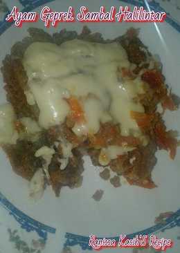 Ayam Geprek Keju,Sambal Halilintar Ala Mamahkuuðð