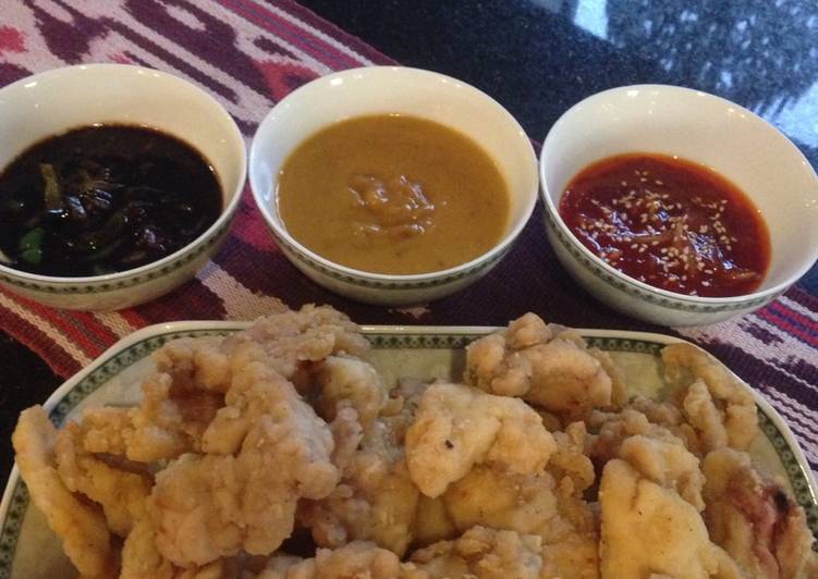 Resep Karage Triple Sauce - Teriyaki, Gochujang, Curry - Firda@home