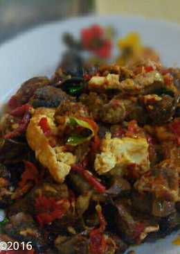 Sambel goreng ati+putel sisa bikin kuker