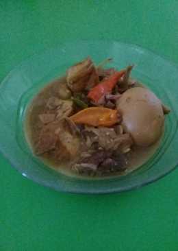 Gudeg tetelan, telor dan tahu sederhana