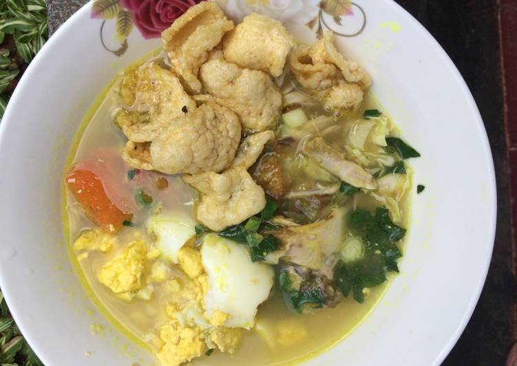 gambar untuk resep Soto Ayam Kampung no rempong