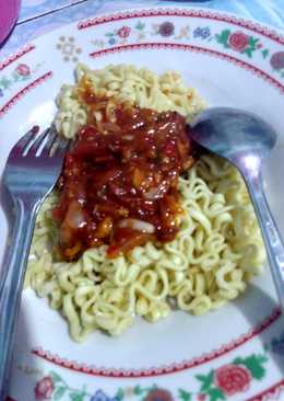 Instan mi gepeng spaghetti and sauce ala ala ðŸ˜‚