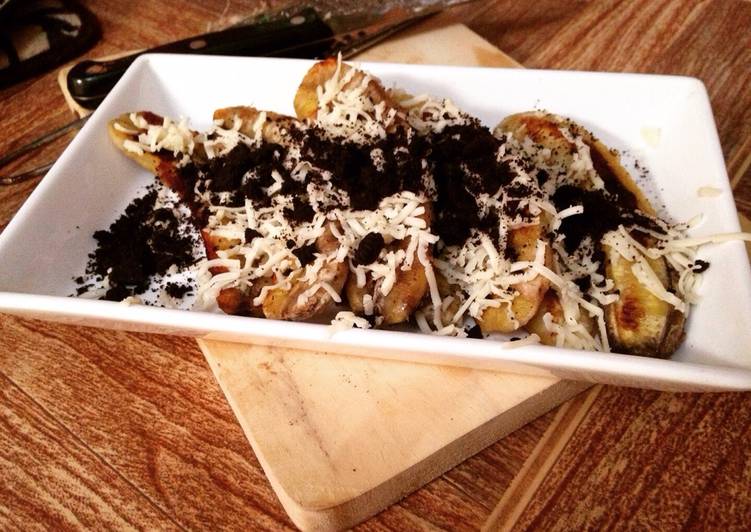 resep masakan Pisang bakar keju oreo