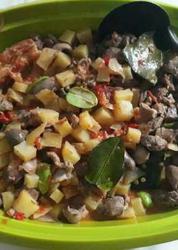 Sambel kentang ati pete bersantan