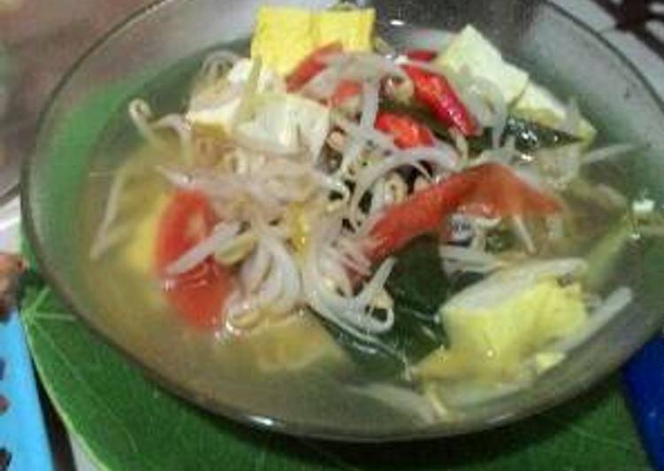 resep masakan Sayur Bening Tahu Taoge simple