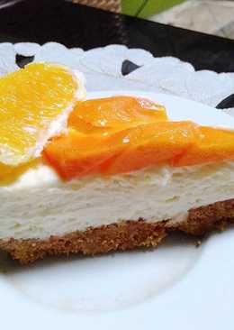 Mango orange cheese cake no bake