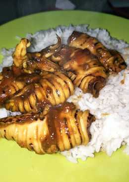 Cumi bakar pedas asam manis