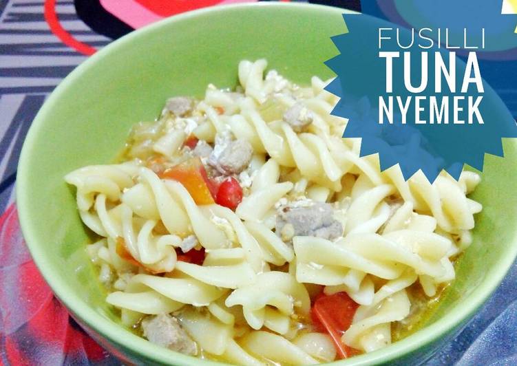 cara membuat Fusilli Tuna Nyemek