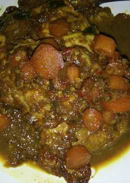 Semur telor ceplok pedas manis