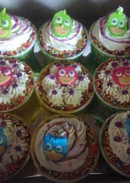 Cupcake ulang tahun tema PJ mask