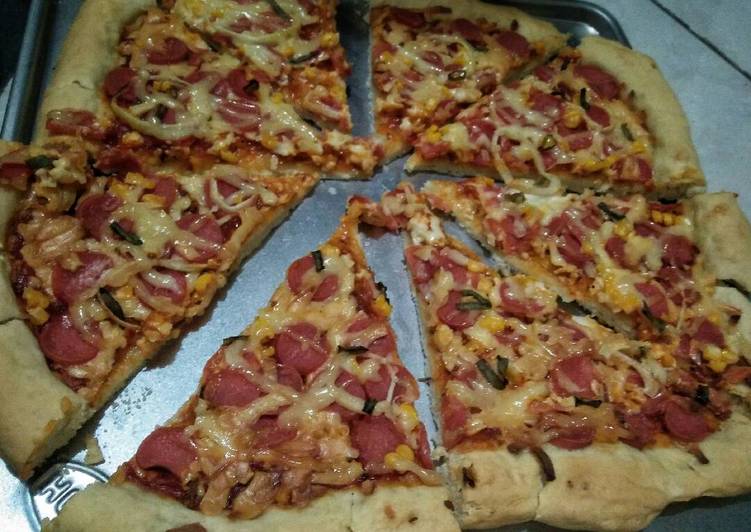 resep masakan Pizza Sosis Jagung