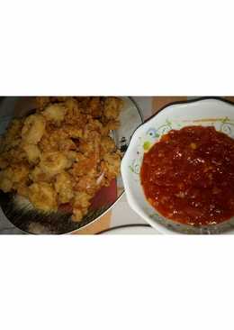 Cumi goreng tepung saus asam manis