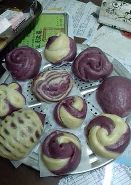 Mantao atau bakpao ubi jalar ungu