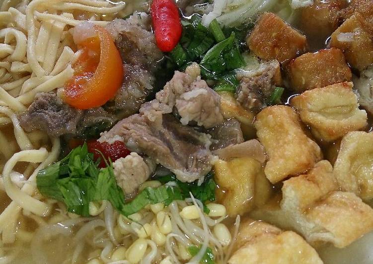 bahan dan cara membuat Bakmi toprak solo