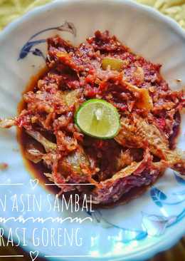 Ikan asin sambal terasi goreng