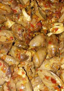 Balado jantung ayam (pedas nikmat)