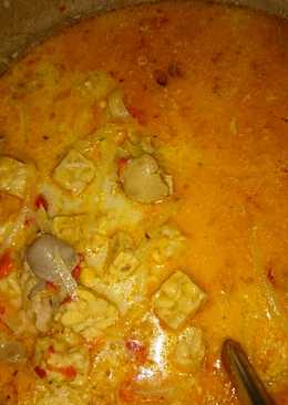 Tempe ati ampela kuah santan