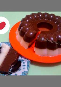 Puding coklat susu oreo