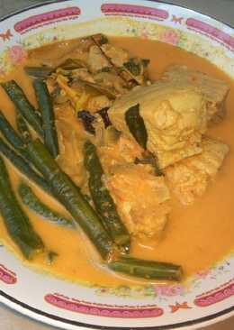 Gulai ikan tuna kacang panjang