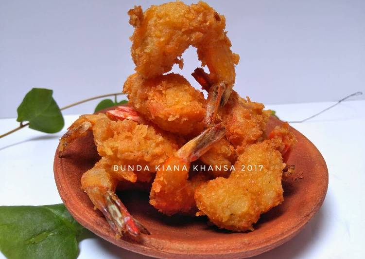 bahan dan cara membuat Udang Goreng Tepung