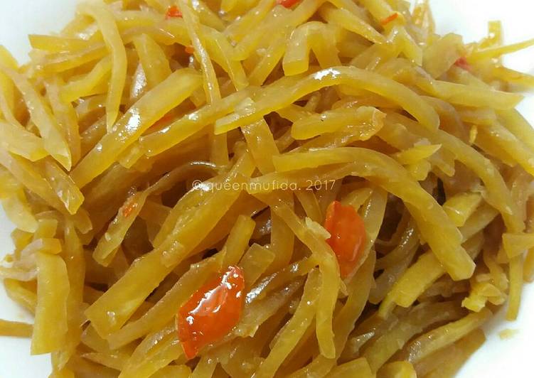 resep lengkap untuk Oseng Kates/Pepaya Muda