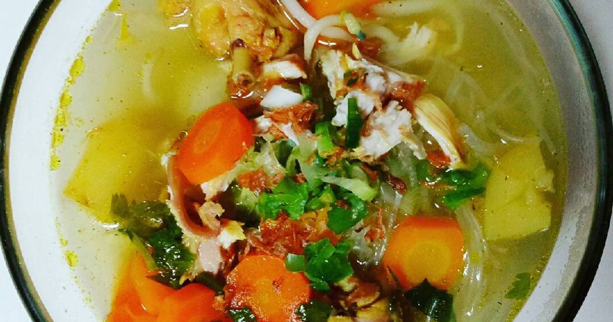 51 resep soto ayam bumbu instan enak dan sederhana Cookpad