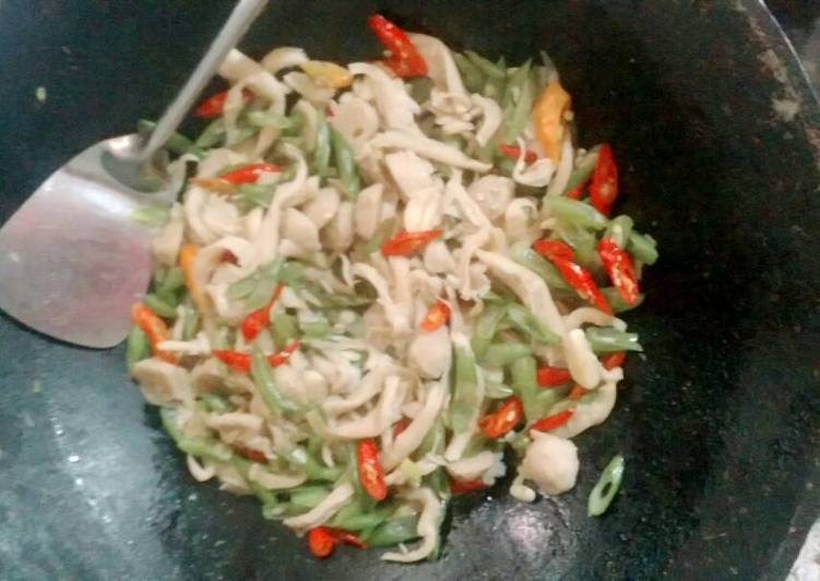 Resep Tumis jamur tiram bakso sayur By Anyya