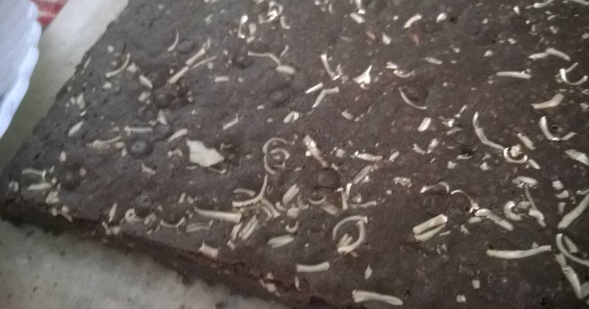 Resep Cholate Brownies Panggang NO MIXER, garing di atas, chewy di dalam