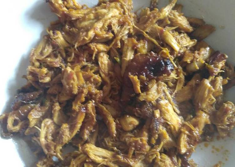 resep makanan Ayam suwir pedas