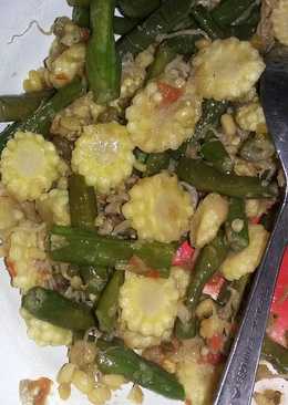 Oseng kacang kantek(bayi jagung)