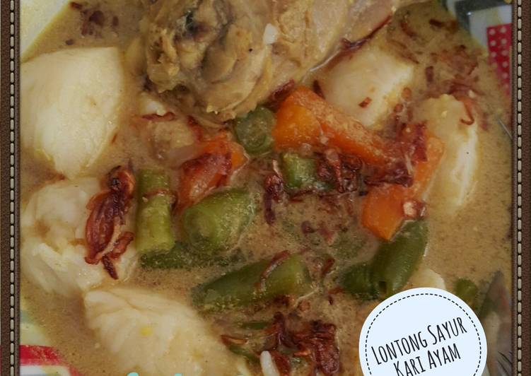 resep makanan Lontong Sayur Kari Ayam