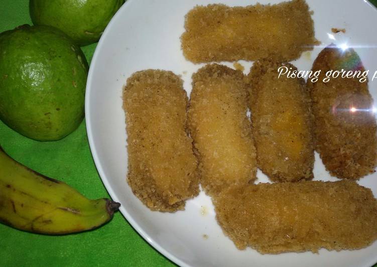 resep lengkap untuk Pisang goreng pasir wangi&cara agar garing diluar lembut didalam