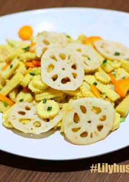 Menu vegetarian akar teratai