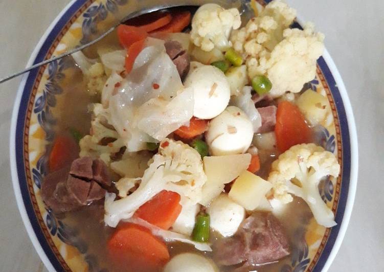 Sop telur puyuh ala anak kos