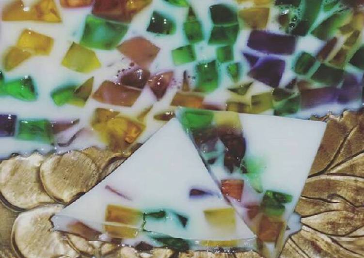 Resep Puding Mozaik Rainbow - Dinda Ayu