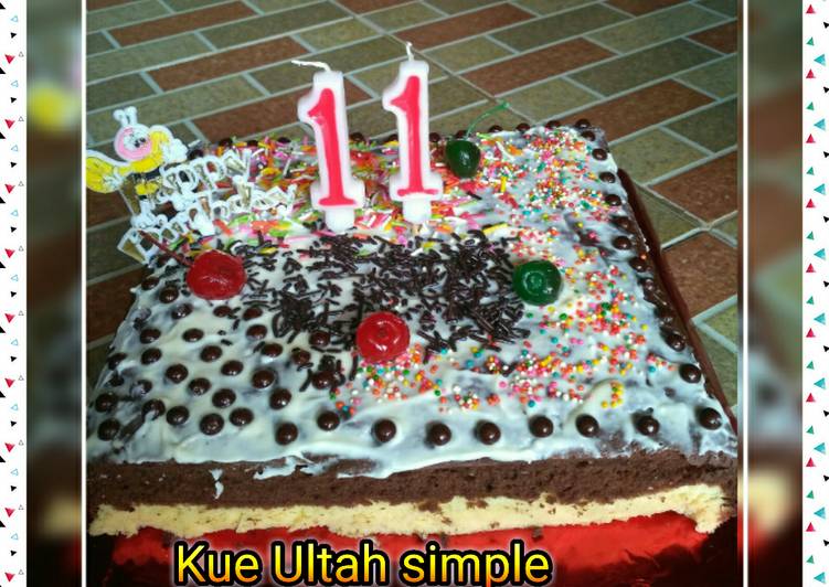 gambar untuk resep Kue Ultah (Brownies Vanila Coklat)