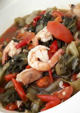 Tumis sayur asin udang (hamcoy)