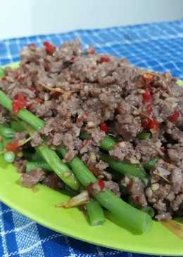 Buncis Baby Siram Daging Cincang #bikinramadanberkesan