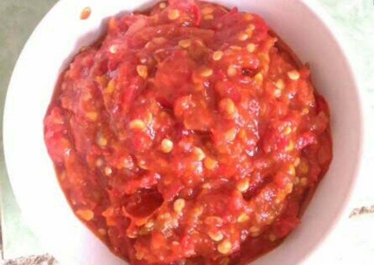 gambar untuk resep Sambal tomat pedas bingit