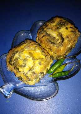 Rolade daun singkong tanpa digulung