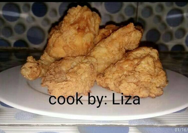 Resep Ayam Goreng Tepung ala bunda U'uL Oleh Liza Fitri