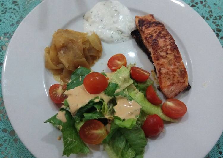 Resep Salmon Grill Honey - Bobby Kusnandar