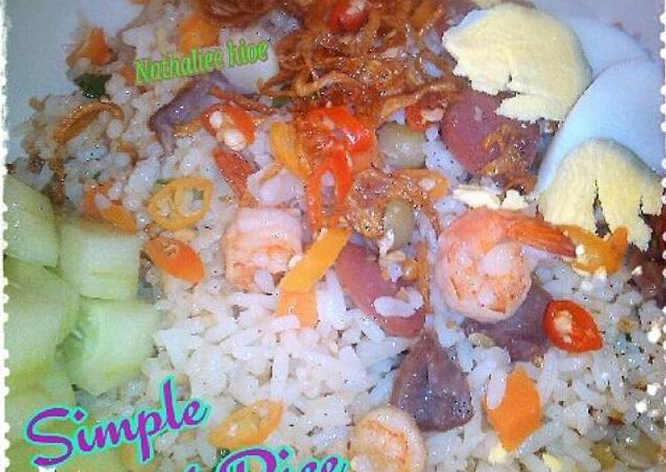 resep lengkap untuk Simple fried rice, yummy